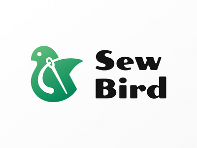 Sew bird! bird brand brand identity branding icon illustration logo logo design logodesign mark needle negative space sew symbol thread visual identity wings