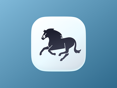 Horse icon! app big sur brand brand identity branding design horse icon illustration ios logo logo design mark symbol ui