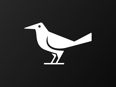 Grackle Mark! bird brand brand identity branding crow design grackle icon illustration logo logo design mark monochrome negative space parrot symbol