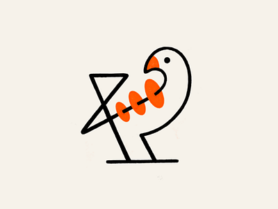 Abstract Monoline Bird 2 abstract brand brand identity branding icon illustration lineart logo logo design mark minimal monoline symbol web