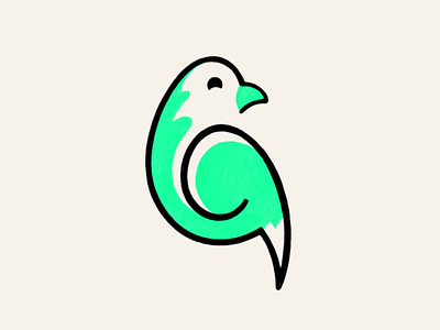Green Coco! bird birds brand brand identity branding branding design coco design green icon illustration logo logo design mark minimal monoline parrot stroke symbol