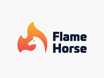 Flame Horse! app brand brand identity branding branding design burn design fire flame horse icon illustration logo logo design logotype mark negative space product saas symbol