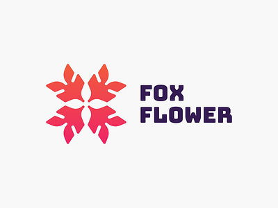 Fox Flower! brand brand identity branding branding design design fire flower fox gradient icon illustration logo logo design logotype mark plant rebrand redesign rose symbol