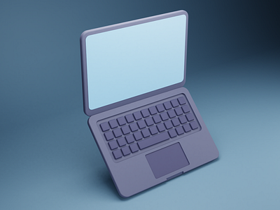 MacBook ( Notchless )! 3d 3dillustration blender blender3d branding design icon illustration illustrations keyboard mac macbook modeling notch screen ui