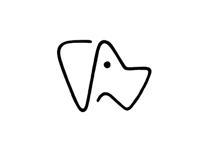 Monoline puppy! brand brand identity branding care dog icon illustration lineart logo logo design mark monoline pet puppy rebrand redesign symbol