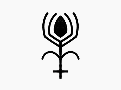 Holy Rose! brand branding cross flora flower holy icon illustration lineart logo logo design mark monochrome nature plant rose symbol