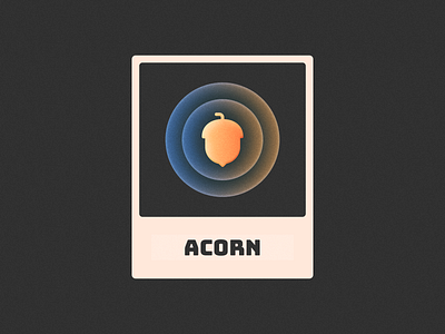 Acorn! 3d acorn brand branding bubble card figma glow golden gradient grain icon illustration logo logo design mark nft squirrel symbol texture
