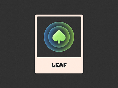 Leaf brand branding card figma glow gradient grain heart icon illustration leaf logo logo design mark noise plant retro spade symbol texture