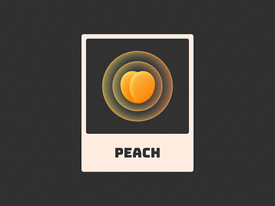 Peach! app brand branding card figma fruit glow gradient grain icon illustration ios logo logo design mark noise peach poster symbol texture