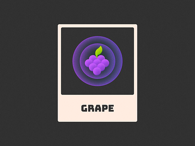 Grape! berries brand branding card fruit glow gradient grain grape grapes icon illustration ios logo logo design mark noise symbol texture violet