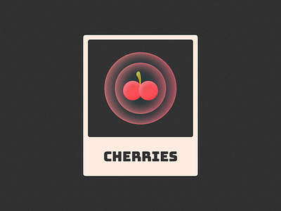 Cherries! brand branding card cherries cherry figma fruit glow gradient grain grainy icon illustration logo logo design mark noise plant symbol texture