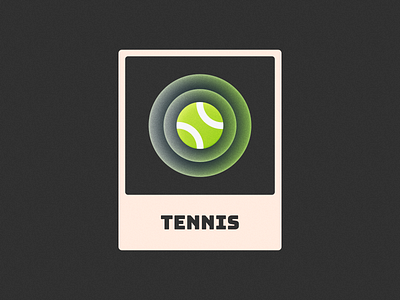 Tennis! ball brand branding card figma glow gradient grain green icon illustration logo logo design mark noise poster sport symbol tennis texture