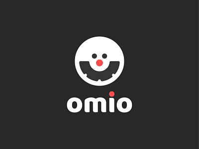 Omio ! abstract brand branding character clown geometric icon illustration logo logo design logodesign logotype mark monomark omio symbol type