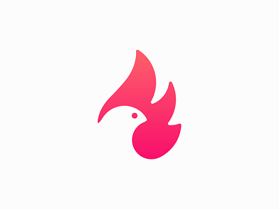 Fire bird ! animal bird brand branding burn dove eagle fire flame fly for sale icon illustration logo logo design mark mascot nest phoenix symbol