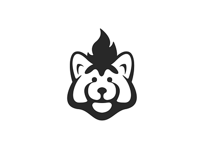 Red Panda animal brand branding icon logo logo design logodesign mark monochrome monomark negative space panda red redpanda symbol