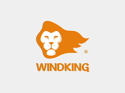 Windking ! animal brand branding face for sale hair head icon illustration king leon lion lion head logo logo design logodesign mark symbol wind windking