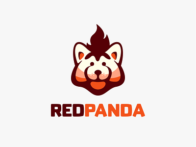 RED PANDA ! animal brand branding for sale icon logo logo design logodesign mark monochrome monomark panda red redpanda symbol