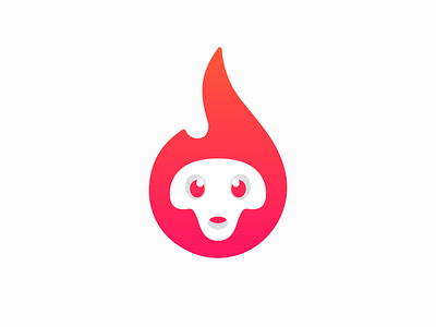 Fire skull ! brand branding burn burning character cute fire flame for sale funny icon illustration logo logo design logodesign mark mascot monkey skull symbol