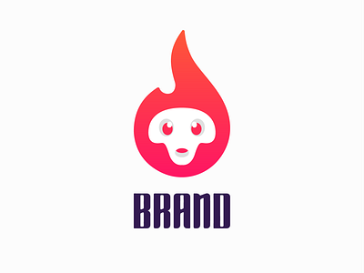 Fire skull ! brand branding burn burning caracter character cute fire flame funny icon illustration logo logo design logodesign mark monogram skull symbol