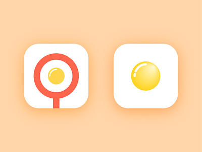Icons ( N° 1 ) brand branding breakfast egg eggs geometric icon icon app illustration ios logo logo design logodesign mark morning omelet omelette symbol