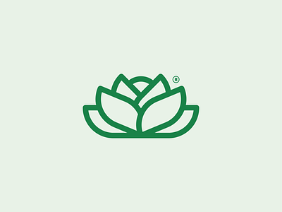 Lotus Symbol! abstract brand branding floral flores flower geometric icon illustration logo logo design logodesign lotus mark monogram monomark plant rose symbol vintage