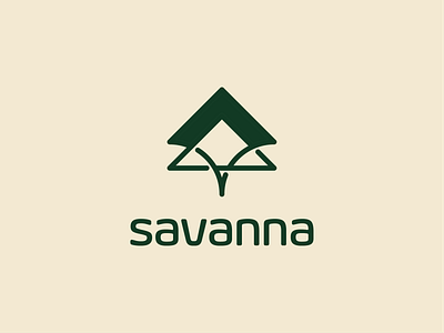 Savanna africa brand branding forest geometric icon logo logo design logodesign mark monochrome monomark national park park plant savanna symbol tree