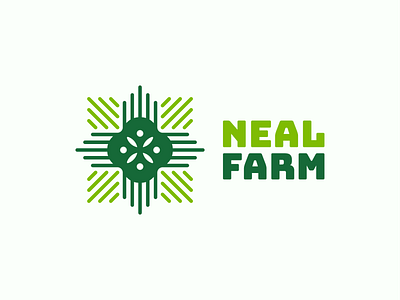 Neal farm ( V2 ) abstract brand branding farm farming flower for sale geometric icon logo logo design logodesign mark monochrome plant rose symbol tree wheat windmill