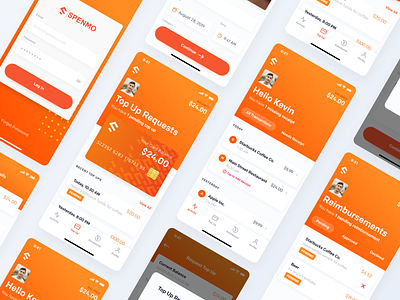 Spenmo - Mobile Interfaces app banking clean design fintech interface ios mobile startup ui ux web website