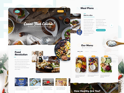 Diet in a Box - Homepage Design food landing page ui ux web design website
