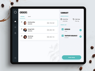 Tightrope Coffee Kiosk Dashboard app clean coffee dashboard design mvp startup ui ux web design