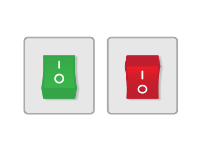On / Off interface power switch ui