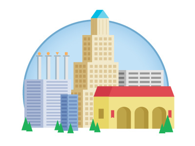 Kansas City city cityscape illustration kansas kc myblee skyline