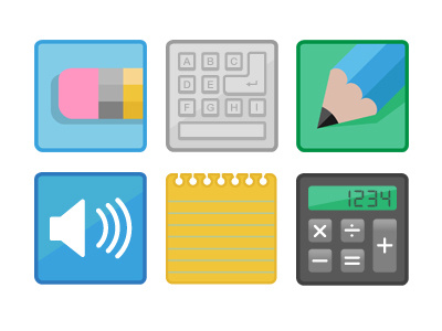 Icons button calculator education icons interface keyboard myblee note pencil ui volume