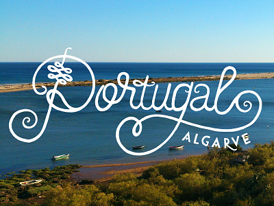 The Garden of Portugal lettering portugal script type typography