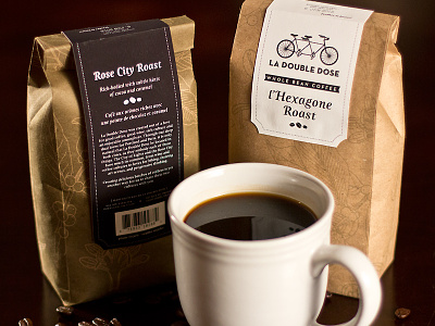 Cafe Packaging & Branding brand branding cafe coffee identity la double dose package packaging
