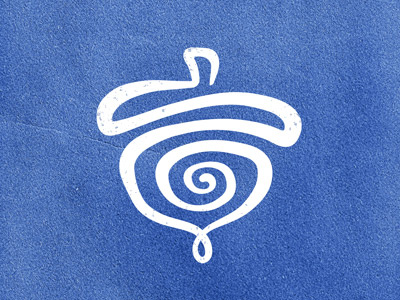 Blue Acorn mark (progress) blue branding logo mark spiral