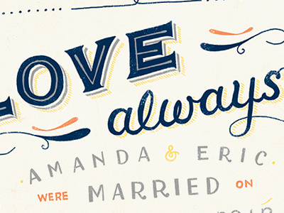 Love Always hand lettering illustration lettering marriage type wedding