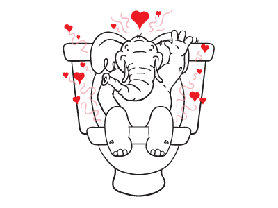 Elephant Poo elephant heart i love you love valentine