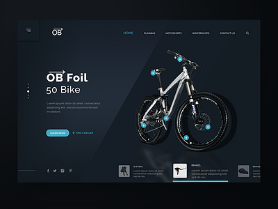 Bike Webpage branding design ui ux venish venishvyan website