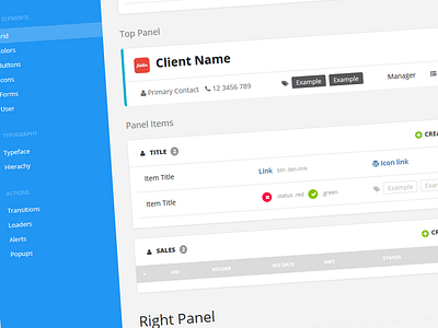 Bold Style Guide atomic clean crm dashboard flat interface style guide styleguide ui ux web