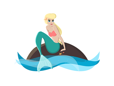 Mermaid design digital art illustration vector