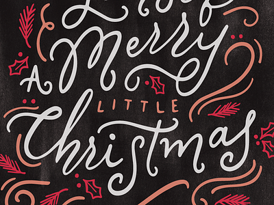 little christmas type christmas debut hand drawn type hand lettering holiday card lettering script type typography