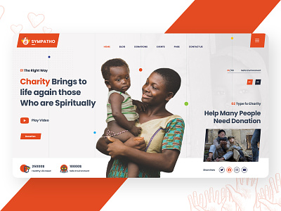 Charity website design charity design funding landingpage typography ui ux web website design