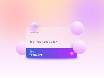 Glass Morphism Card figmadesign glassmorphism gradients ui ux vector