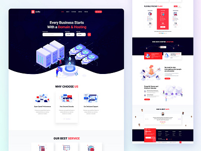 Web Hosting Service Landing Page