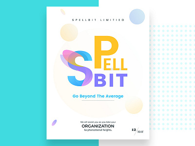 Spellbit Typography Banner color header logo mark poster symbol technology ts ui web