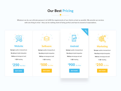 Pricing Plan Design clean creative design illustration mobile modern plan pricing ui ux web