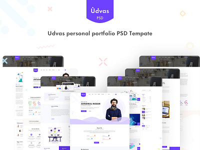 Udvas personal portfolio PSD Tempate agency blog business clean corporate creative creative portfolio minimal modern multipurpose personal photography portfolio professional psd