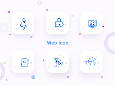 web icon gradients icon illustration ui ux vector web