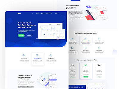 App landing agency branding design illustration ui ux web